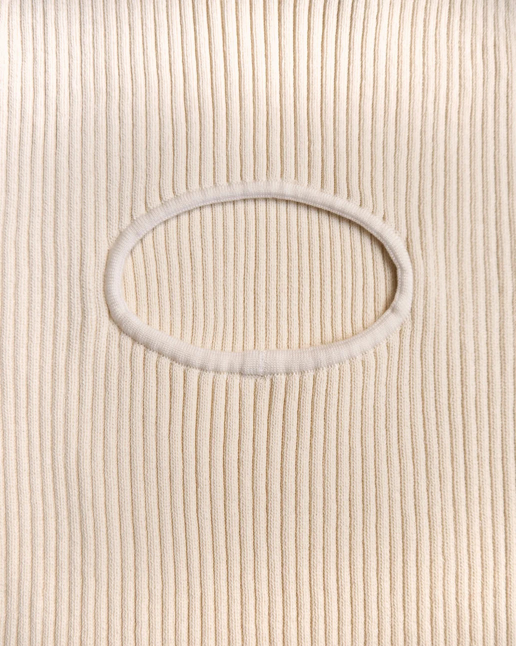 Débardeur ivoire perforé Oval - TANK TOP - AMCA OVAL