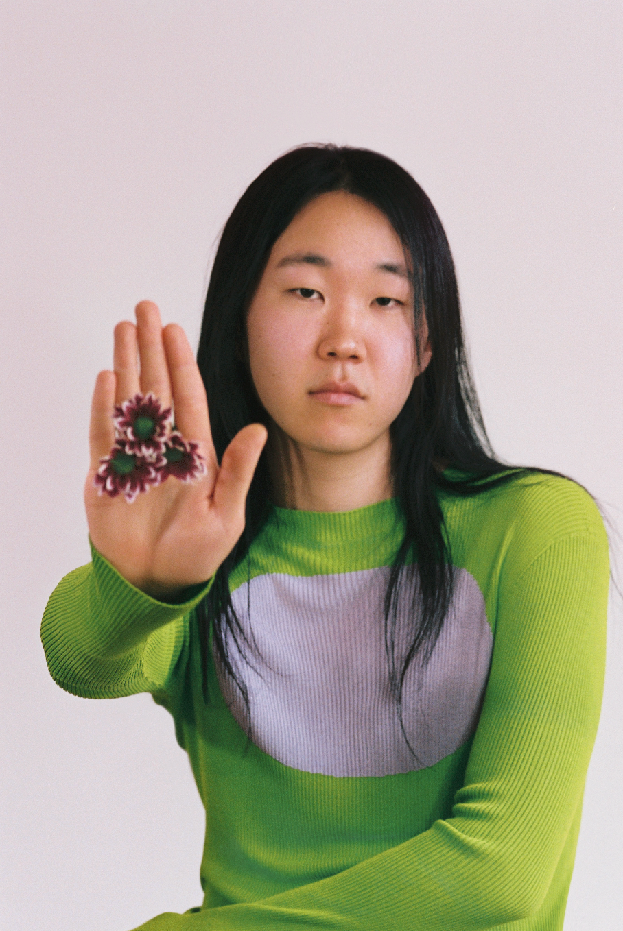 Haut Oval Colorama manches longues Vert - BRA - AMCA OVAL