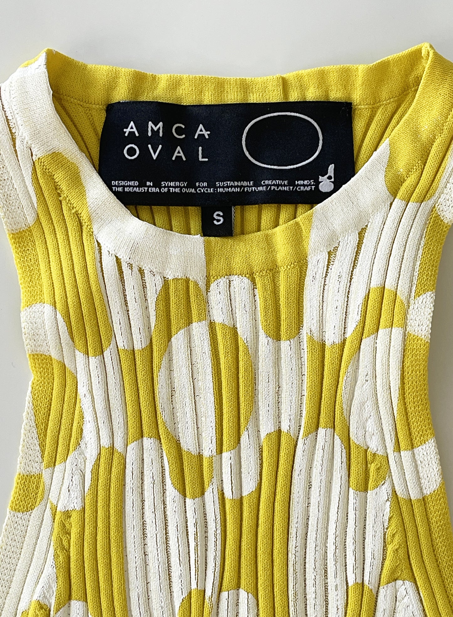 Débardeur sérigraphié Aurora Jaune - TANK TOP - AMCA OVAL