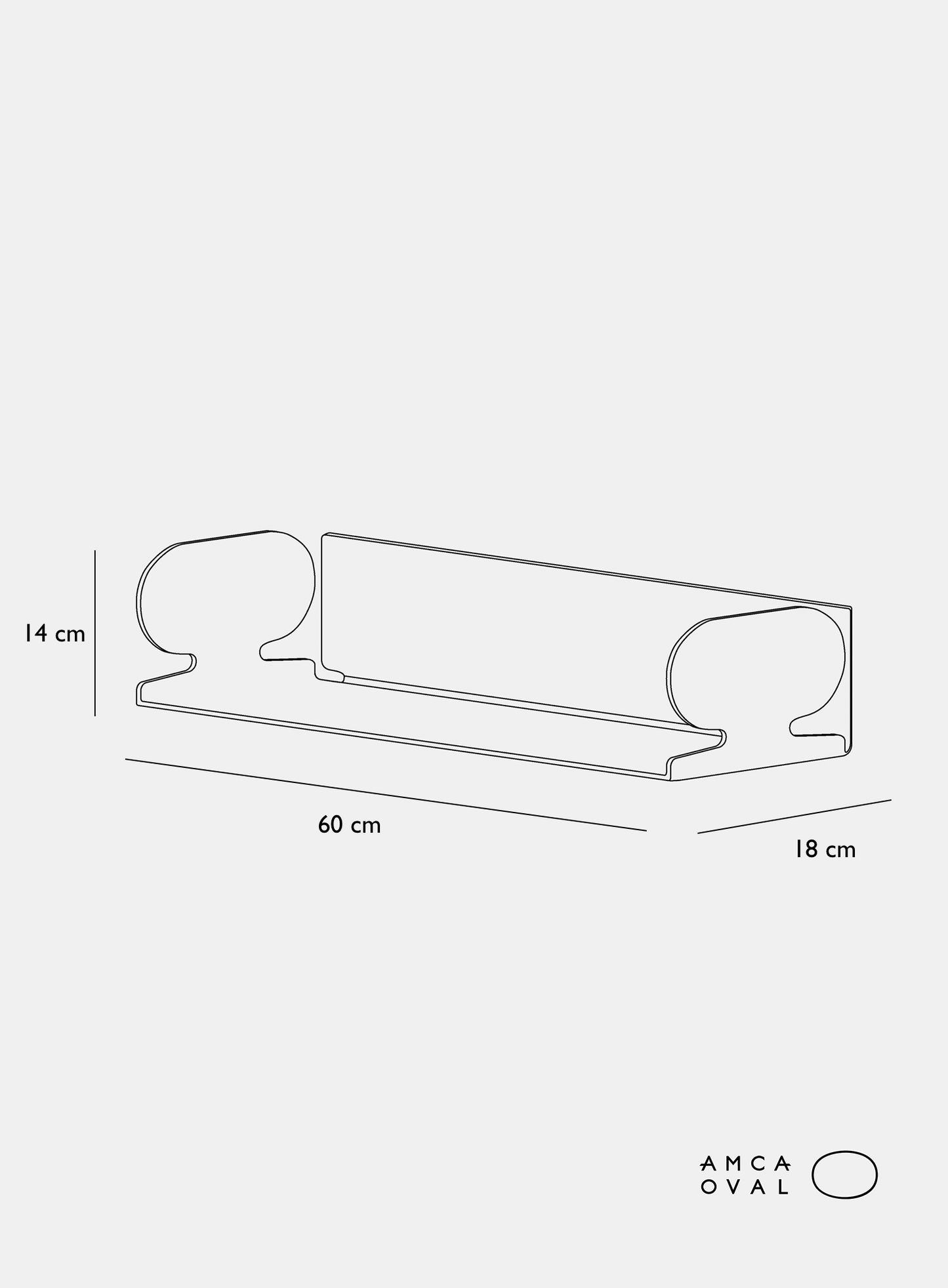 Paire d'étagères murales - METAL ALLUMINIUM - AMCA OVAL