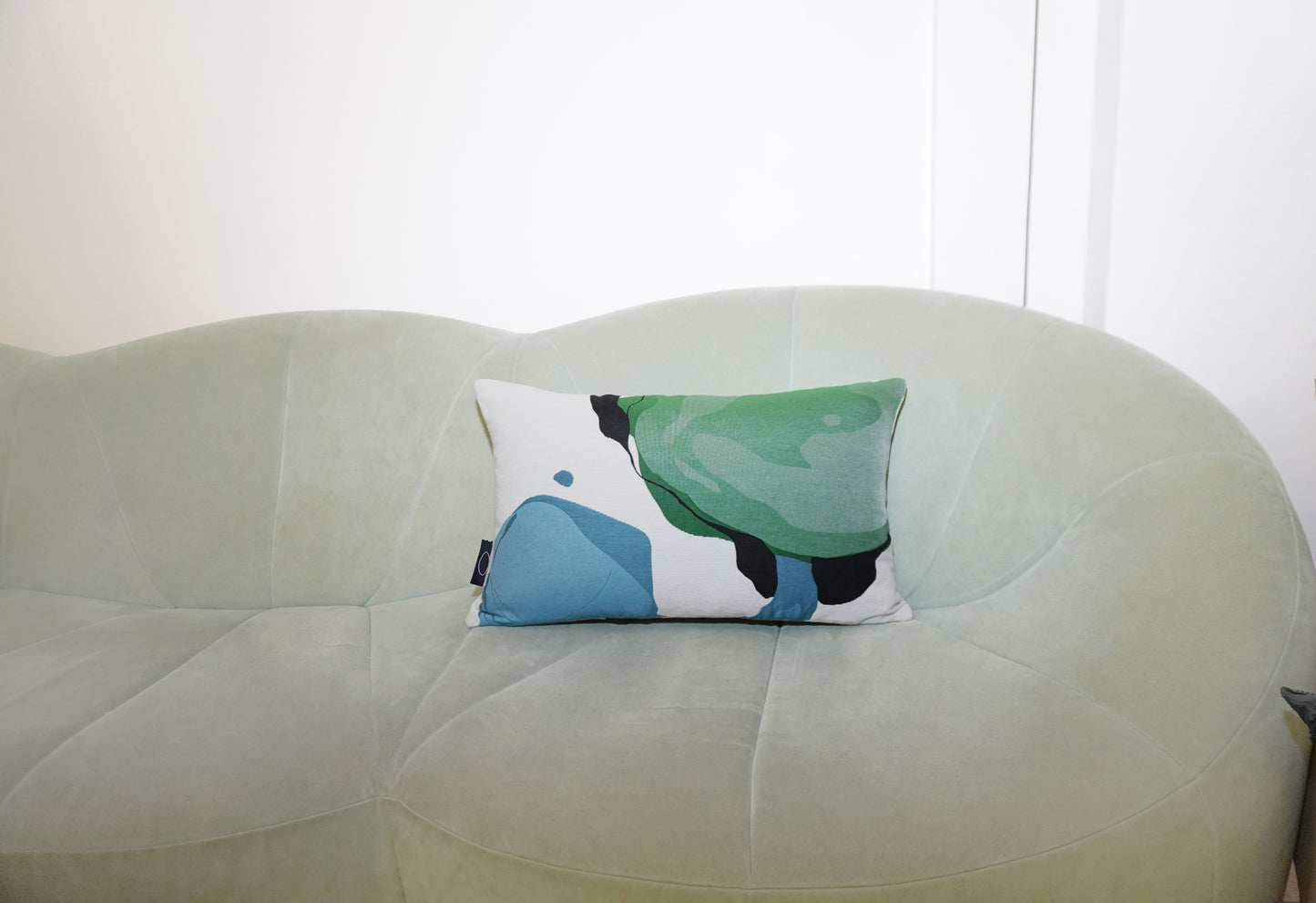 cushion green blue rectangle interior design
