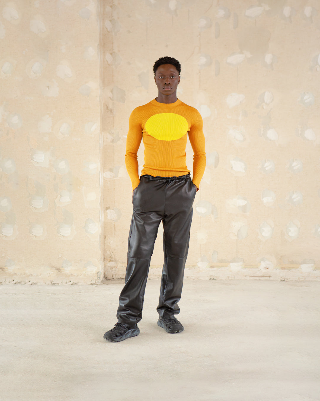 Haut Oval Colorama manches longues Ocre Jaune - BRA - AMCA OVAL