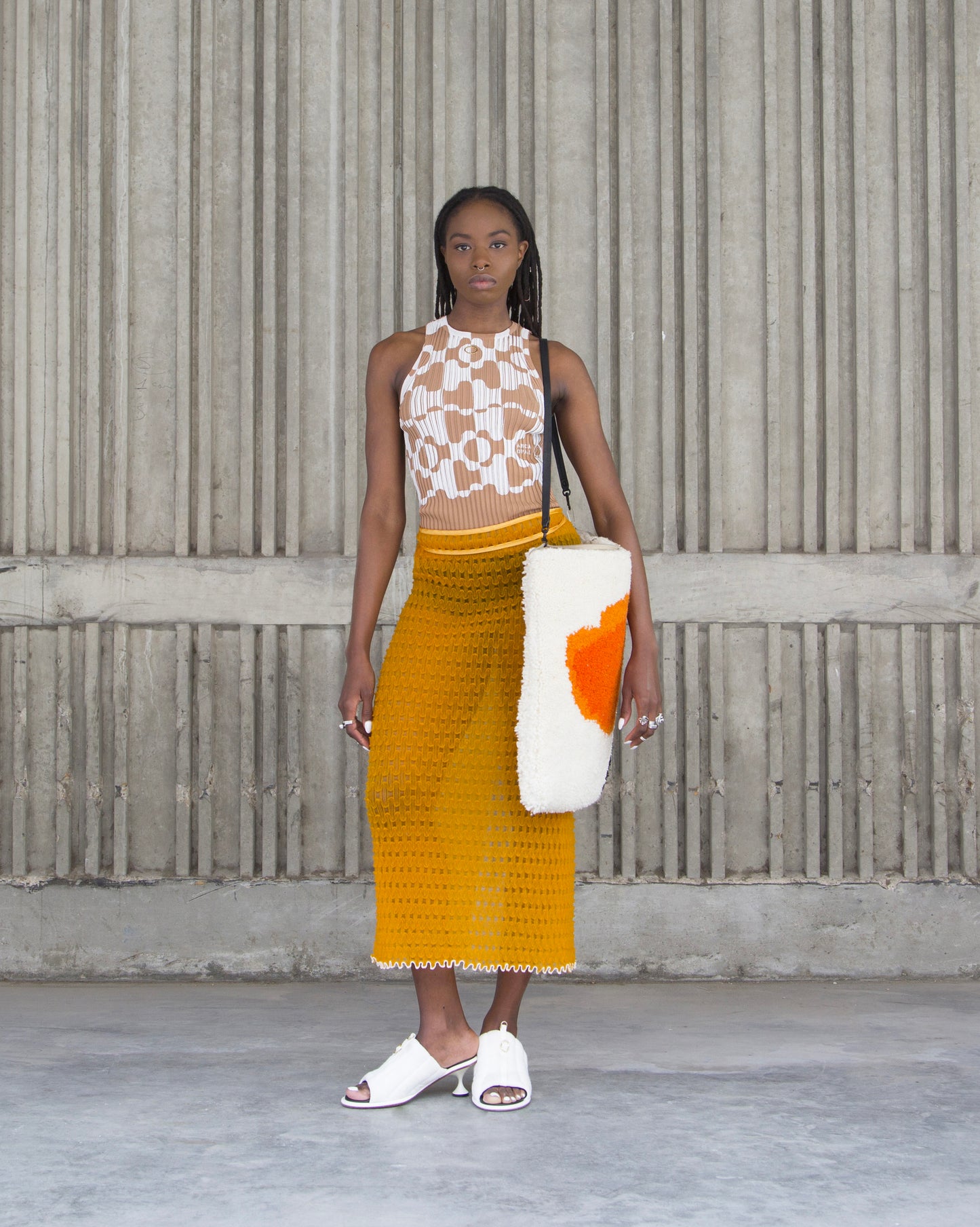 Débardeur sérigraphié Aurora Beige - TANK TOP - AMCA OVAL