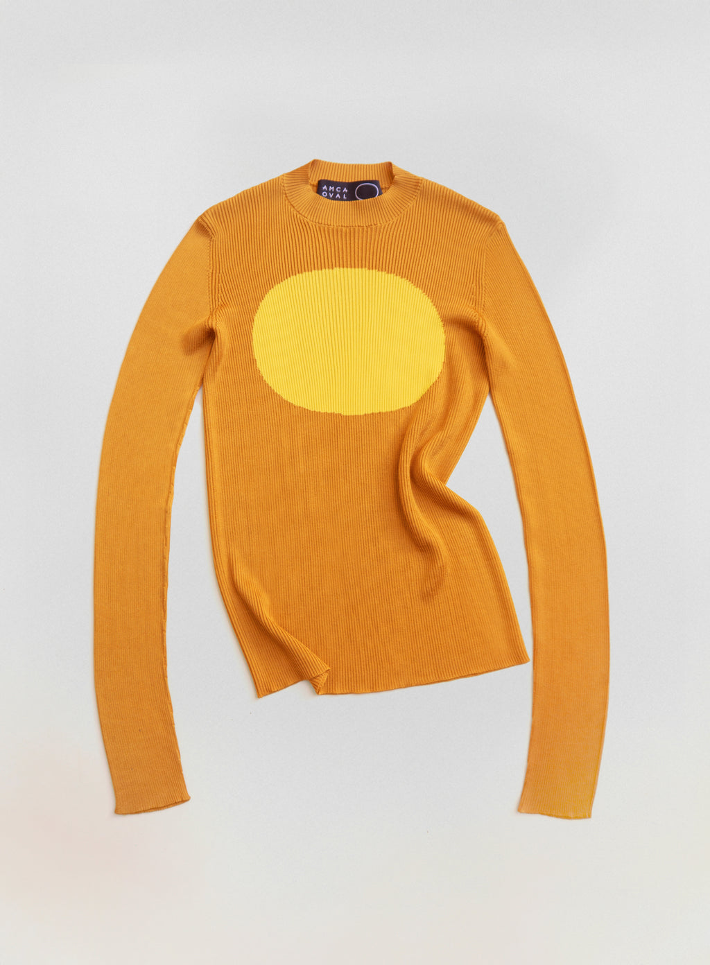 Haut Oval Colorama manches longues Ocre Jaune - BRA - AMCA OVAL