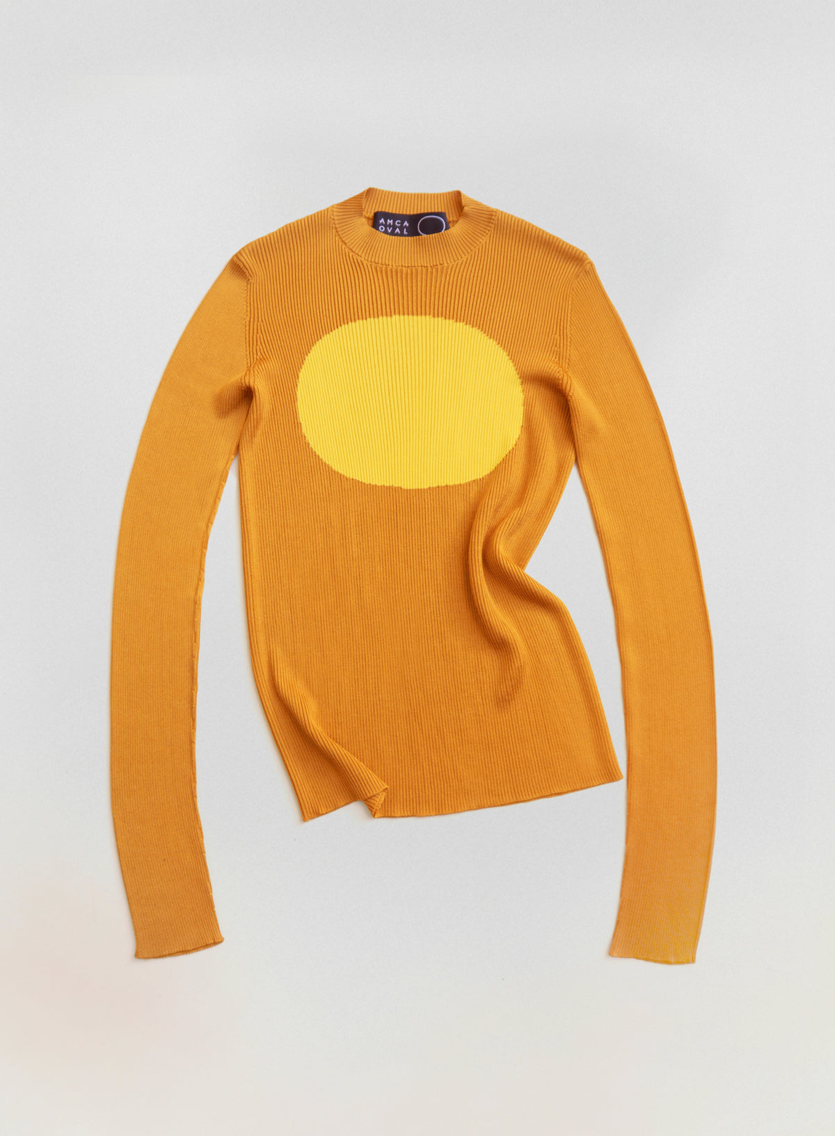 Haut Oval Colorama manches longues Ocre Jaune - BRA - AMCA OVAL