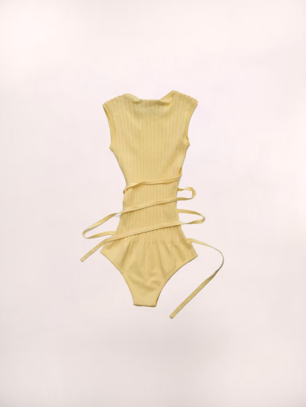 Amca Body Body jaune en maille sans manches eco-viscose – AMCA OVAL