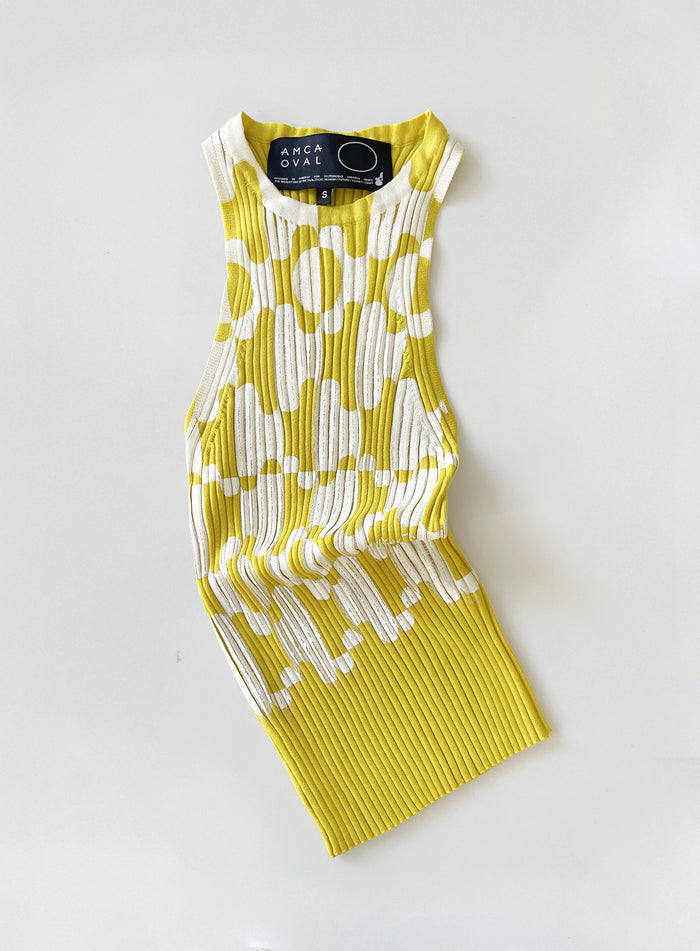 Débardeur sérigraphié Aurora Jaune