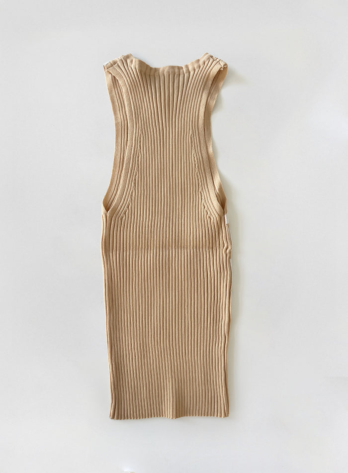 Débardeur sérigraphié Aurora Beige