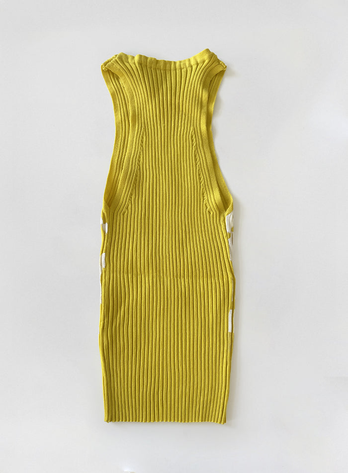 Débardeur sérigraphié Aurora Jaune