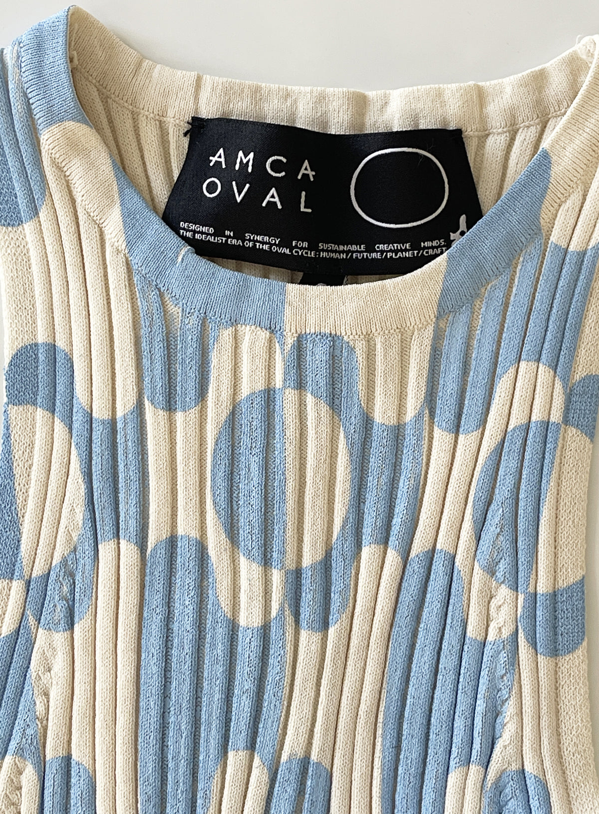 Débardeur sérigraphié Aurora Ivory Blue - TANK TOP - AMCA OVAL