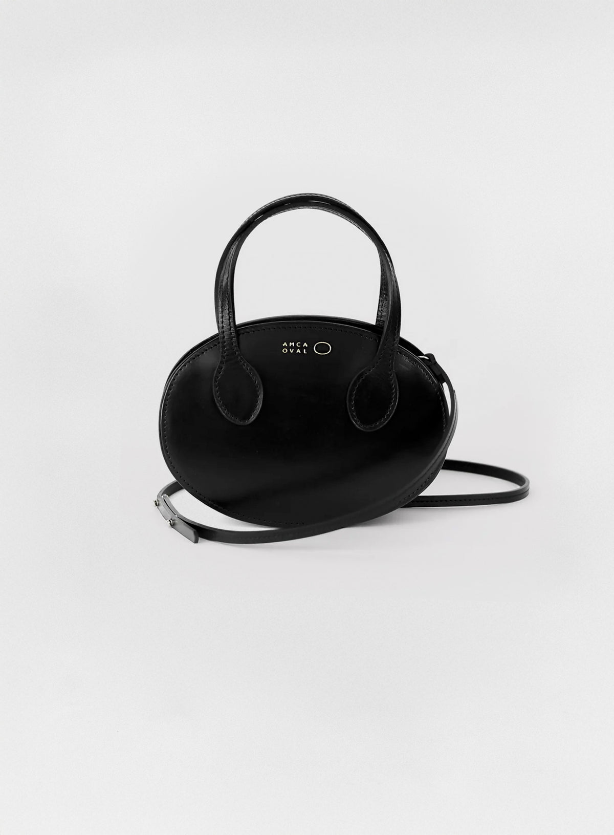 Mini sac Oval Cuir Noir - MINI SAC - AMCA OVAL