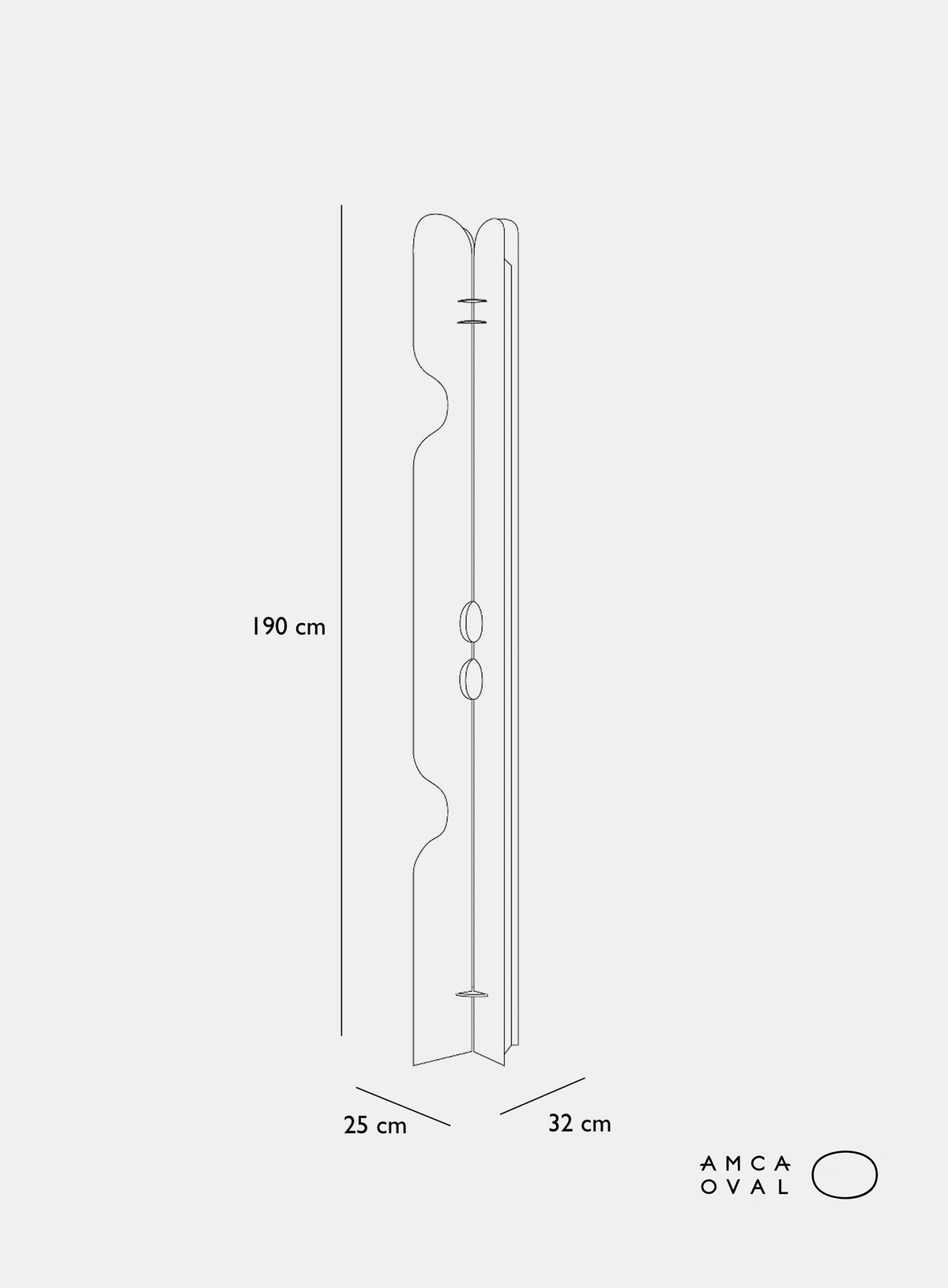 Totem Aurora 001A - METAL ALLUMINIUM - AMCA OVAL
