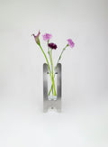 Modern flower vase by AMCA Oval — minimalist design, sculptural aluminium metal , creative interior design , collectible home decor.