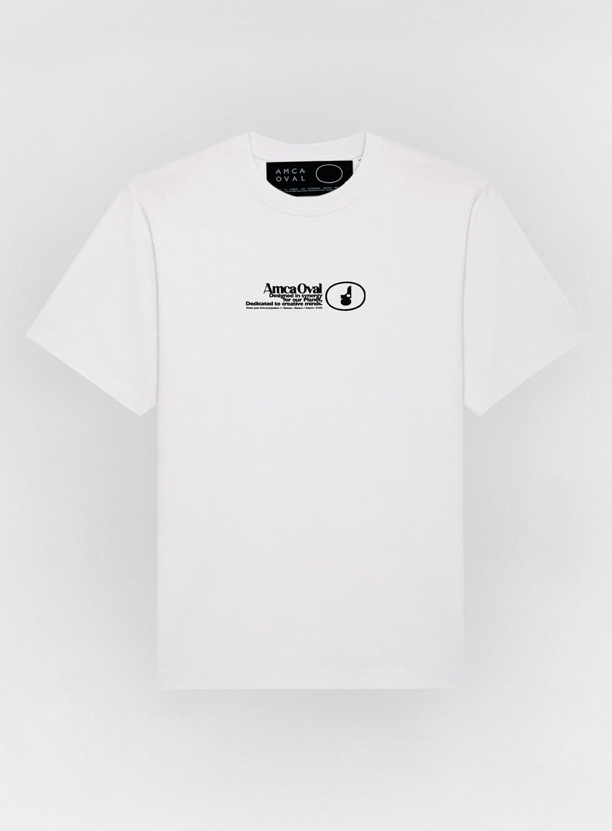 T-Shirt Blanc Imprimé - TSHIRT - AMCA OVAL
