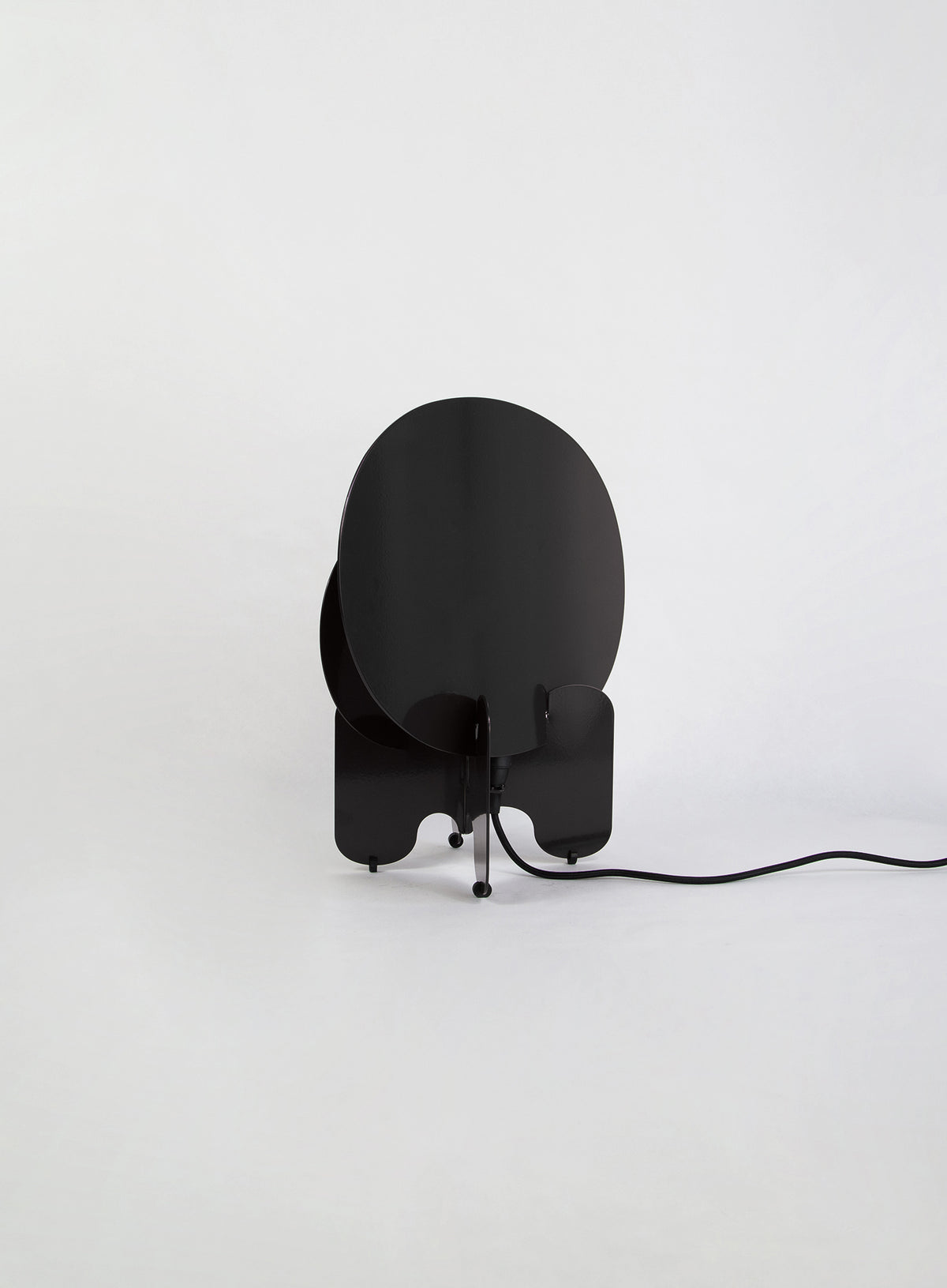 Lampe Aurora AMCA oval system modulaire design style aluminium métal noir laqué 