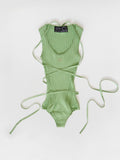 Body vert en maille sans manches eco-viscose - BODY - AMCA OVAL