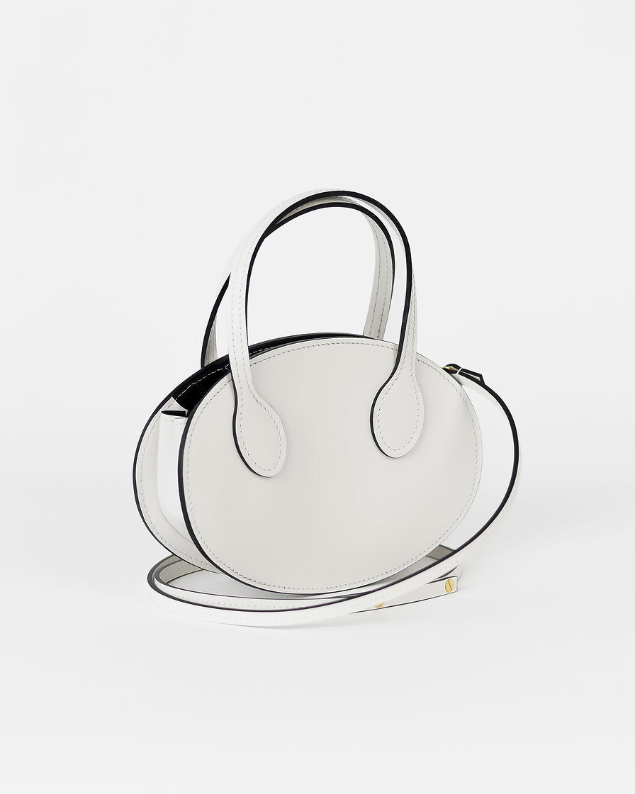 Mini white Oval bag