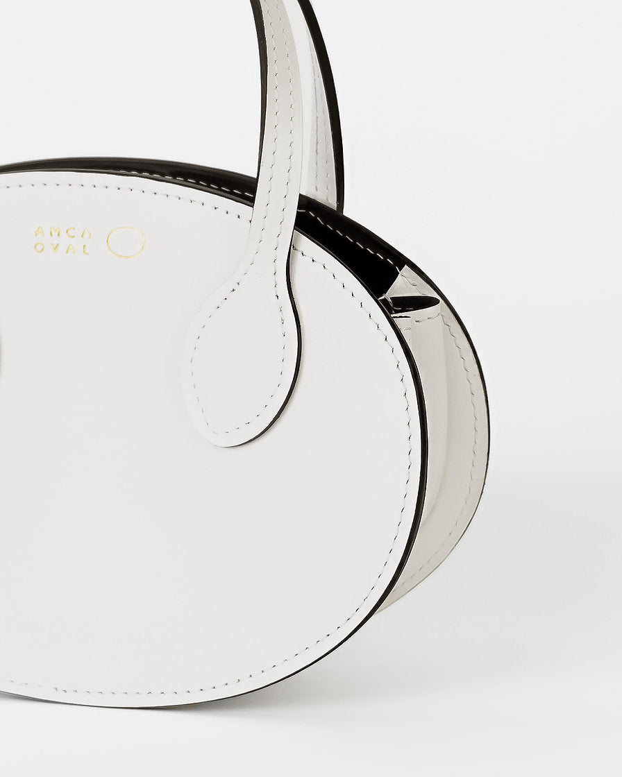 Mini white Oval bag