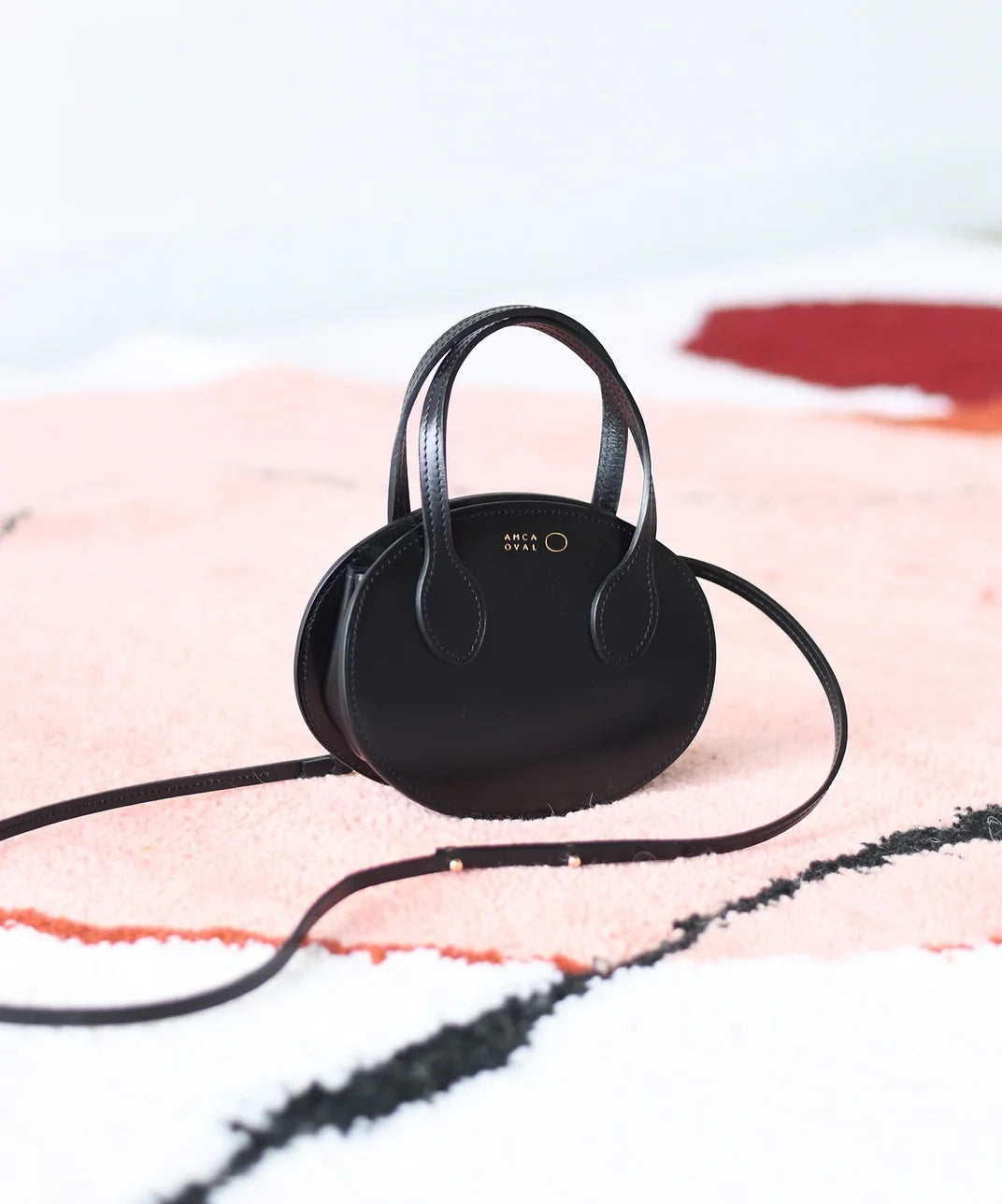 Mini sac Oval Cuir Noir - MINI SAC - AMCA OVAL