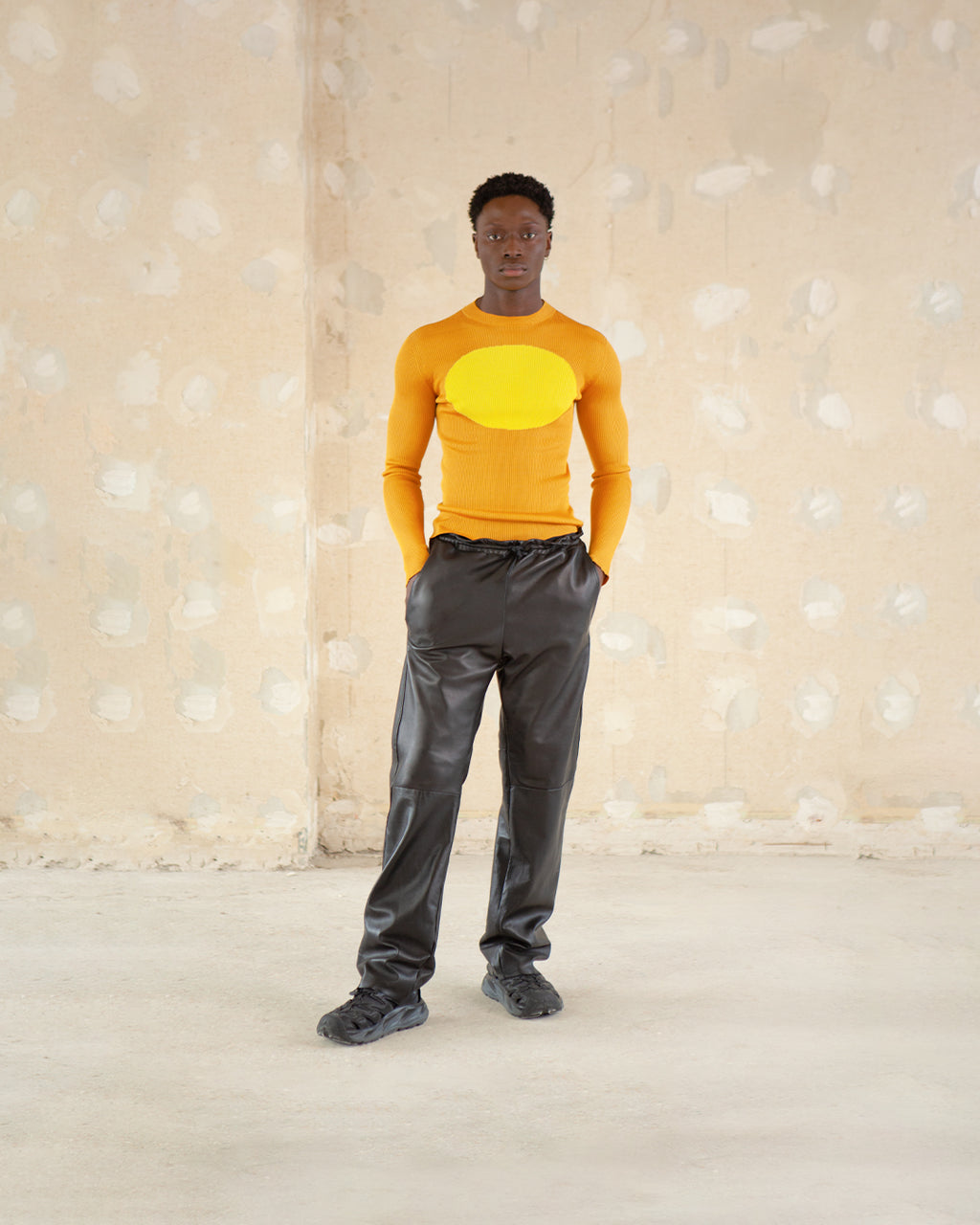 Haut Oval Colorama manches longues Ocre Jaune - BRA - AMCA OVAL