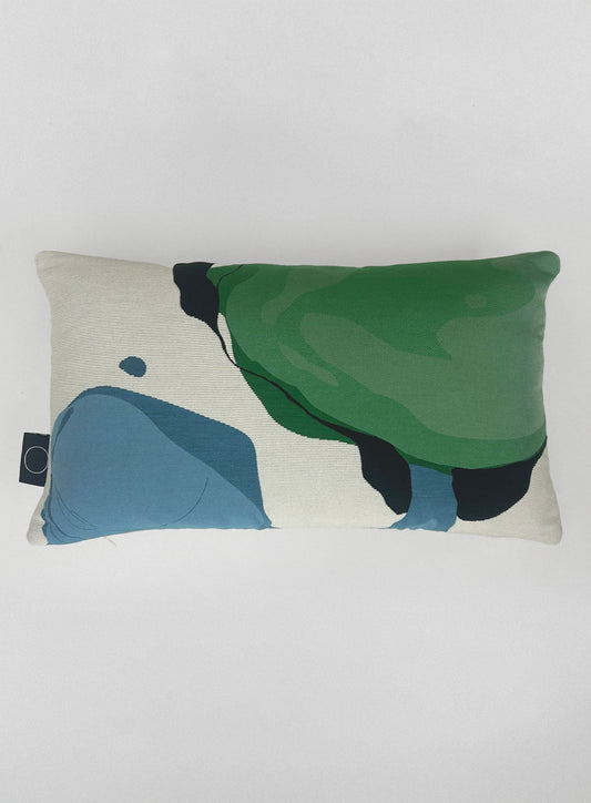 Coussin tissé "Vibrations" : Greenscape
